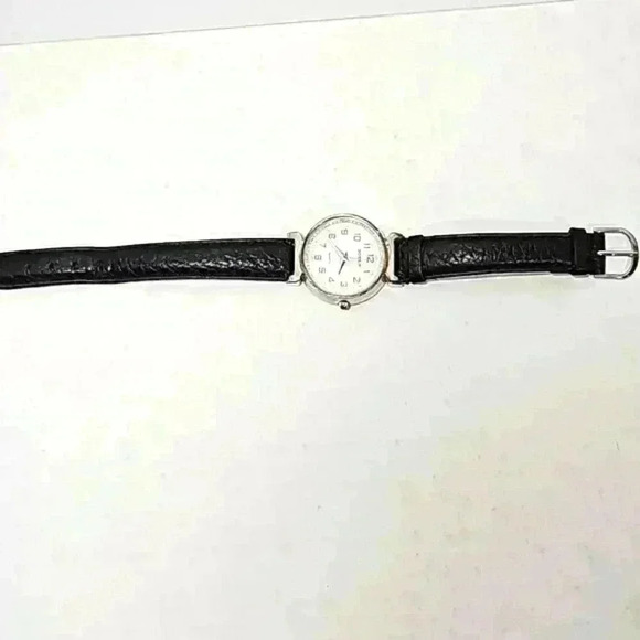 Gossip women's wrist watch leather black stainless steel silver buckle vintage - Picture 5 of 14